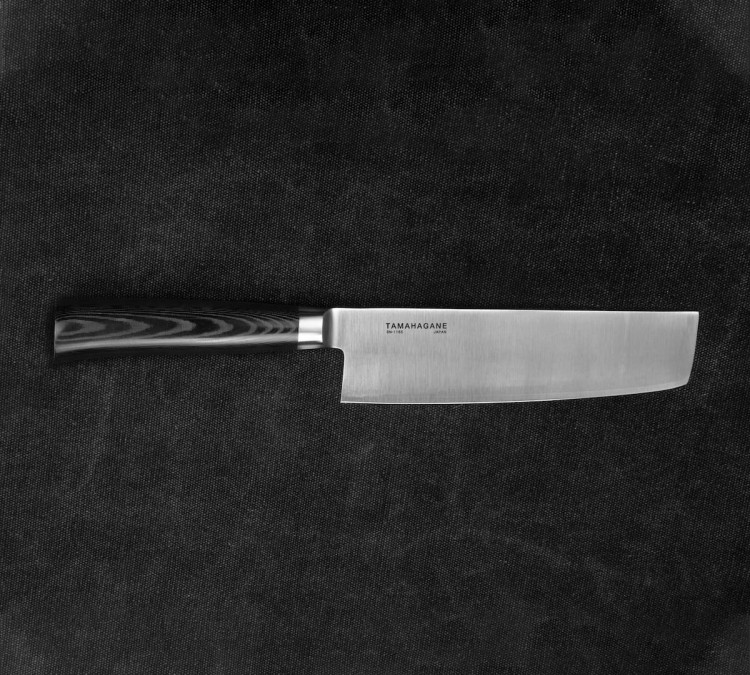 Tamahagane SAN Black Nóż Nakiri 18cm