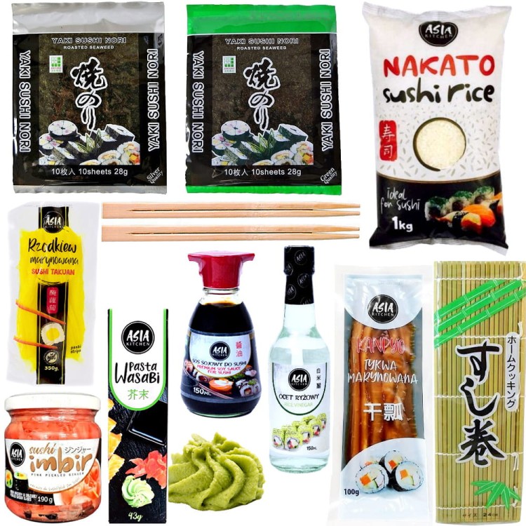 Zestaw Do Przygotowania Sushi 12 Produktów - Rozmiar M