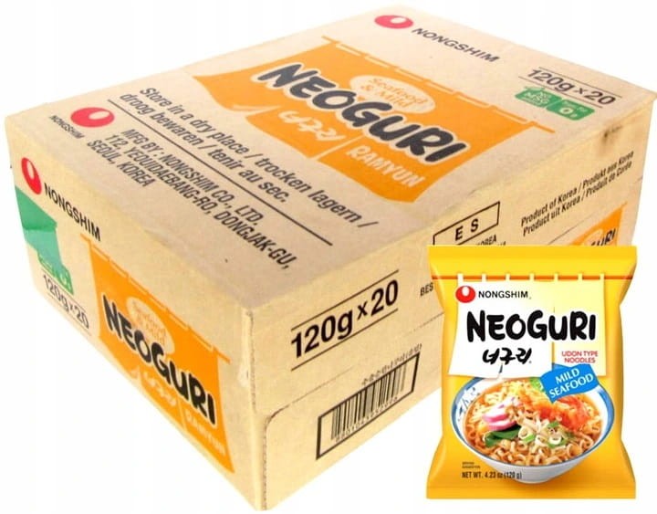 20x Zupka Neoguri Ramyun Owoce Morza Łagodna KARTON 120g NONGSHIM