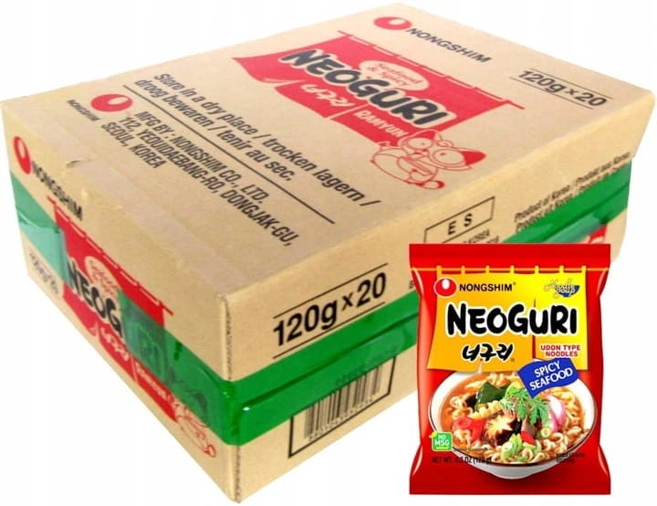 20x Zupka Neoguri Ramyun Owoce Morza Ostra Korea KARTON 120g NONGSHIM