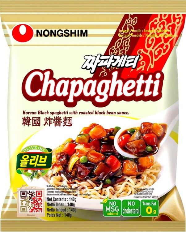 20x Makaron Koreański Chapagetti Czarna Fasola KARTON 140g NONGSHIM