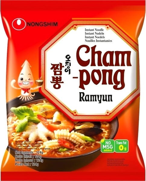20x Makaron Instant Zupka Owoce Morza Cham-Pong KARTON 124g NONGSHIM