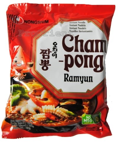 20x Makaron Instant Zupka Owoce Morza Cham-Pong KARTON 124g NONGSHIM