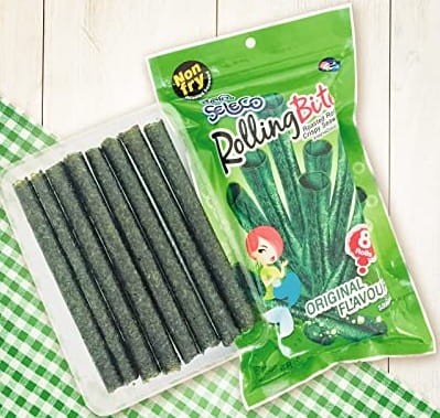 Chrupiące Glony Wodorosty Nori Original Przekąska Roll 28g SELECO