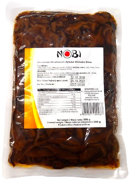 Grzyby Ajitsuke Shitake Po Ku Marynowane 500g NOBI