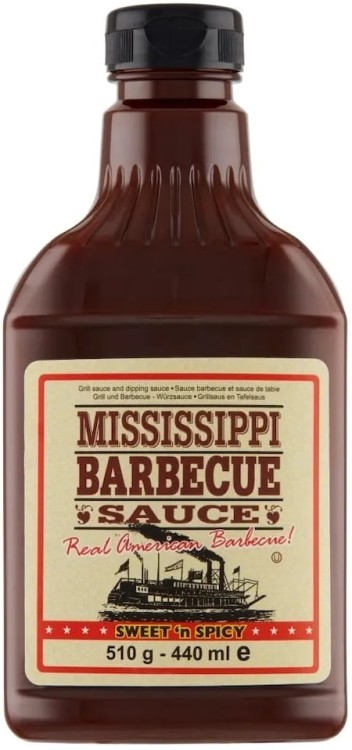 Sos Do Grilla Barbecue Słodki - Ostry 510g MISSISSIPPI BARBECUE SAUCE