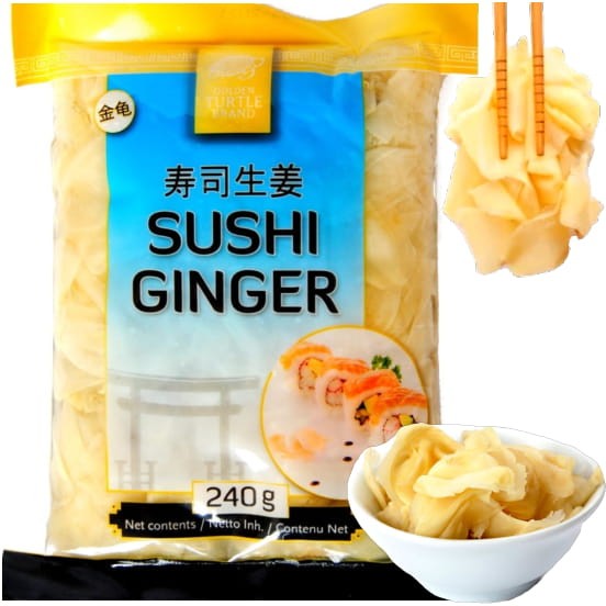 Imbir Marynowany Biały Do Sushi 240g GOLDEN TURTLE BRAND