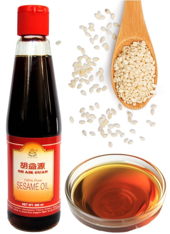 Olej Sezamowy z Prażonych Ziaren 360ml OH AIK GUAN