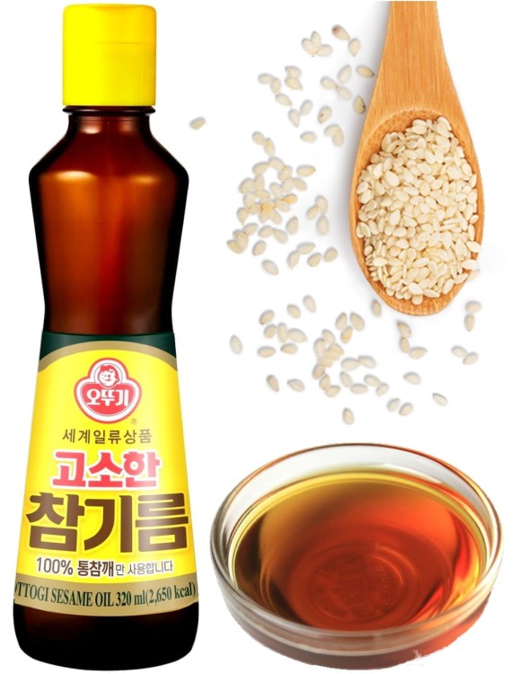Olej Sezamowy 100% z Sezamu Koreański 320ml OTTOGI