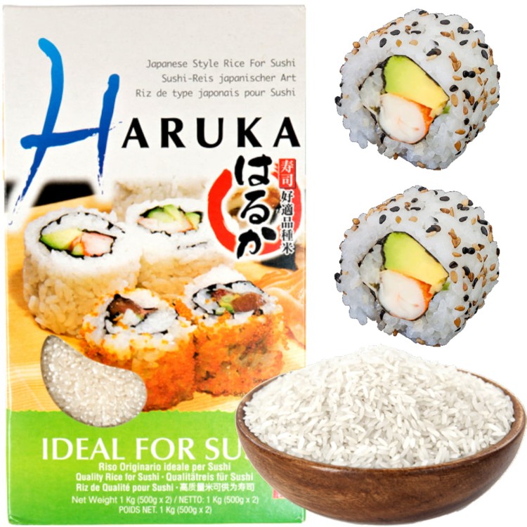 Ryż Do Sushi 1kg Japoński Styl Wysoka Jakość (2x500g) HARUKA
