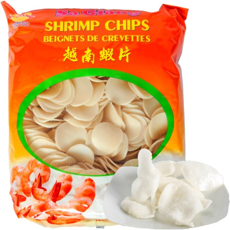 Chipsy Prażynki Shrimp Krewetkowe Do Smażenia 1000g SA GIANG