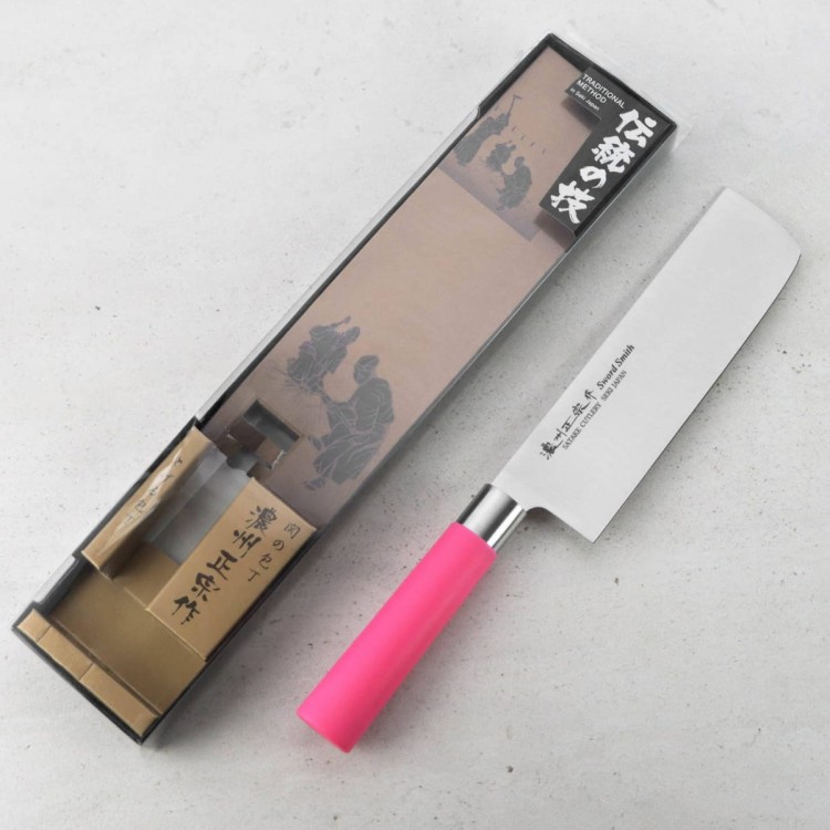 Satake Macaron Pink Nóż Nakiri 17 cm
