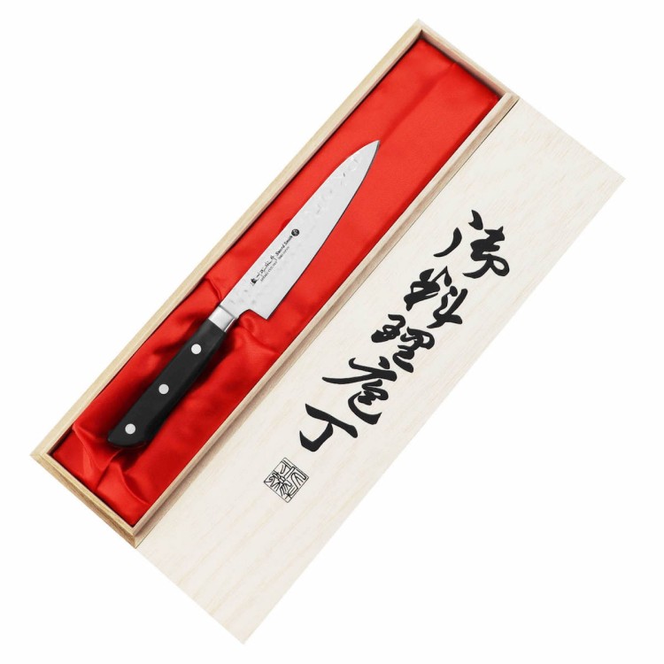 Satake Noushu Nóż Uniwersalny 13,5cm w Drewnianym Pudełku