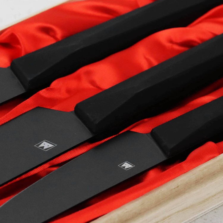 Satake Black Zestaw 3 Noży w Drewnianym Pudełku