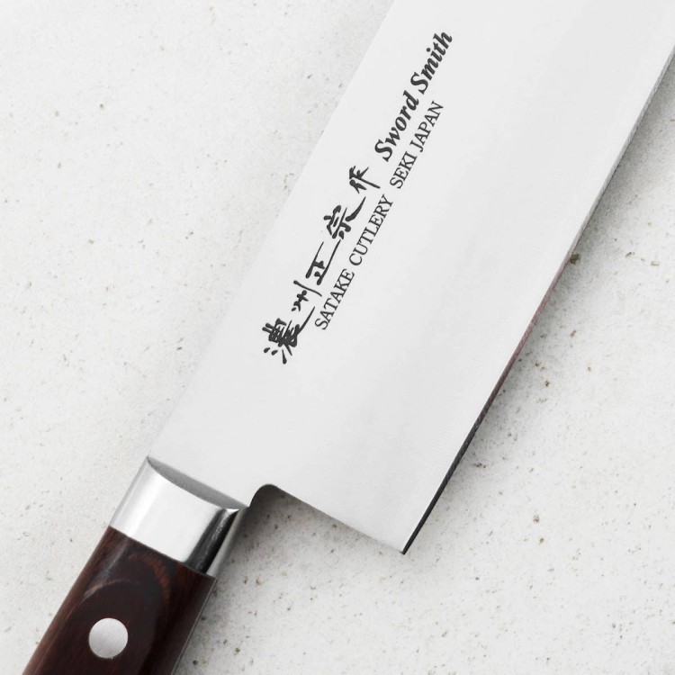 Satake Unique Shirogami Nóż Nakiri 17cm w Drewnianym Pudełku