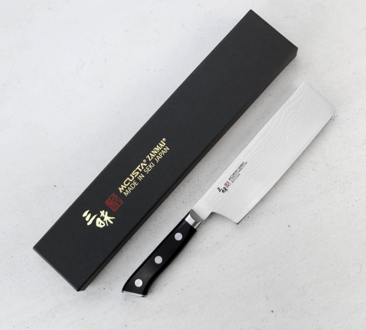 Mcusta Zanmai Classic Damascus VG-10 Pakka Nóż Nakiri 18cm