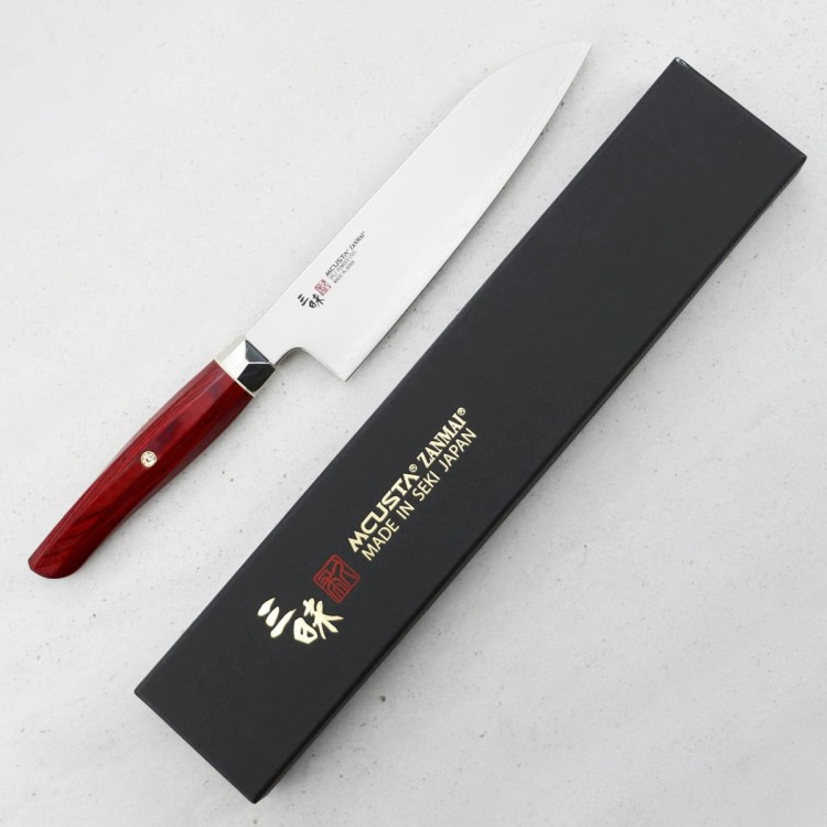 Mcusta Zanmai Red Revolution SPG2 Nóż Santoku 18cm