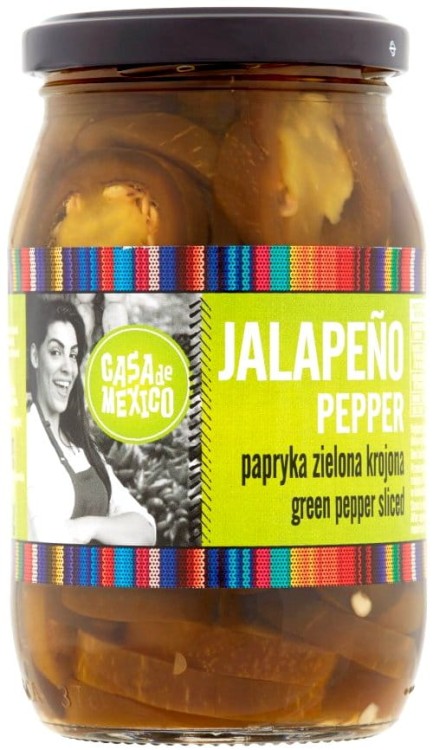 Papryka Zielona Jalapeno Krojona 340g CASA DE MEXICO