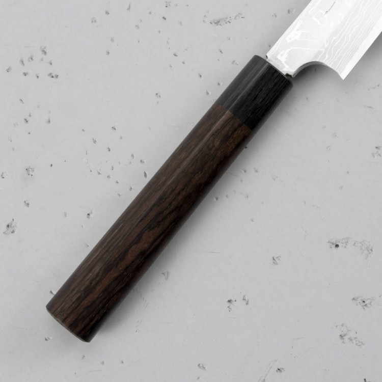 Hideo Kitaoka Nóż Shirogami Satin Damascus Yanagi 30cm