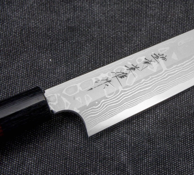 Hideo Kitaoka Shirogami Satin Nóż Kiritsuke 21cm