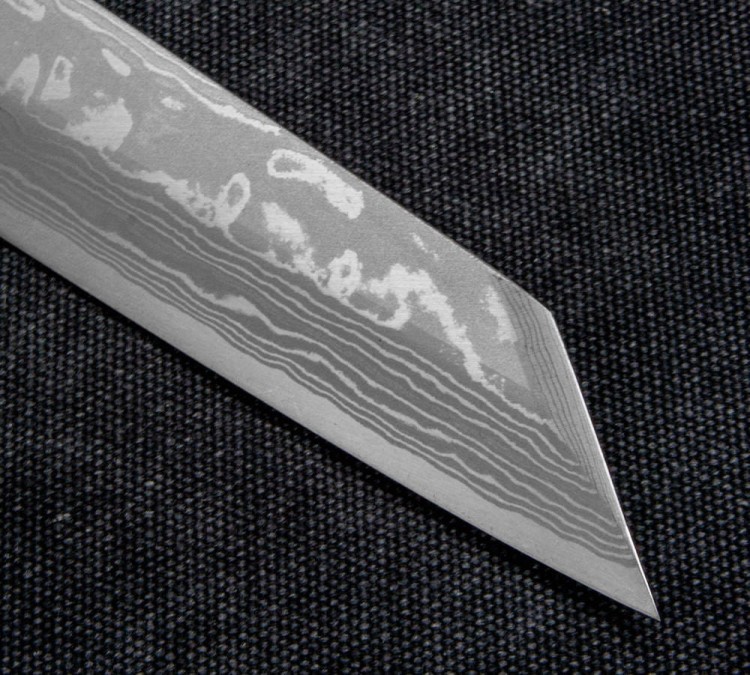 Hideo Kitaoka Shirogami Satin Nóż Kiritsuke 21cm