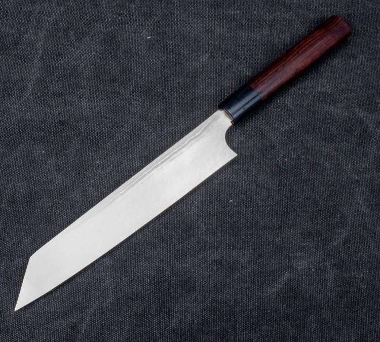Hideo Kitaoka Shirogami Satin Nóż Kiritsuke 21cm