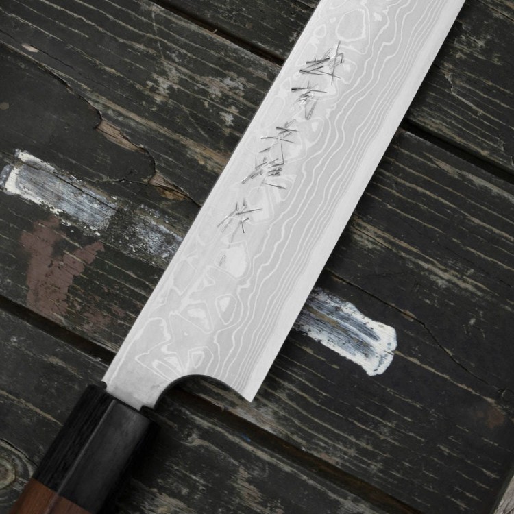 Hideo Kitaoka Shirogami Satin Nóż Kiritsuke 27cm