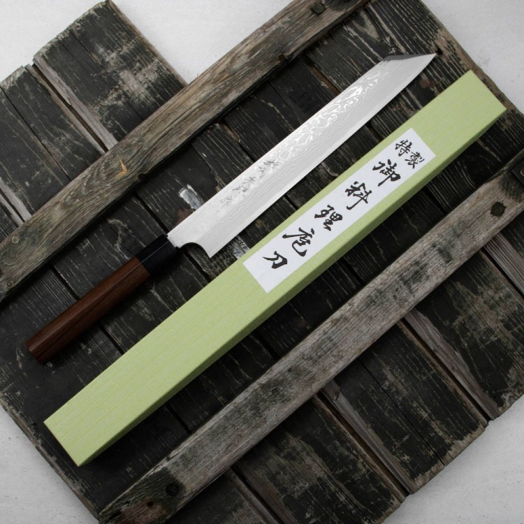 Hideo Kitaoka Shirogami Satin Nóż Kiritsuke 27cm