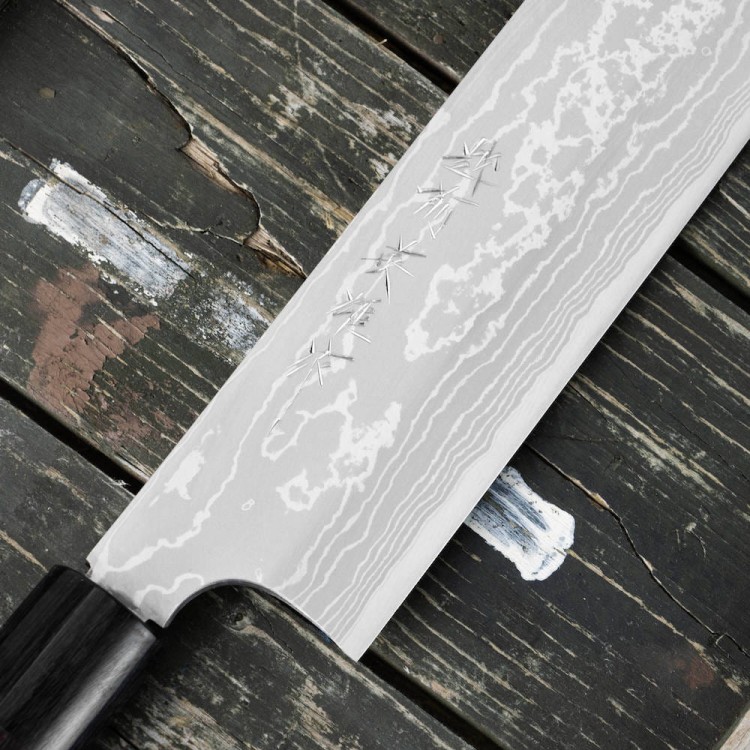 Hideo Kitaoka Shirogami Satin Nóż Kamagata Usuba 18 cm