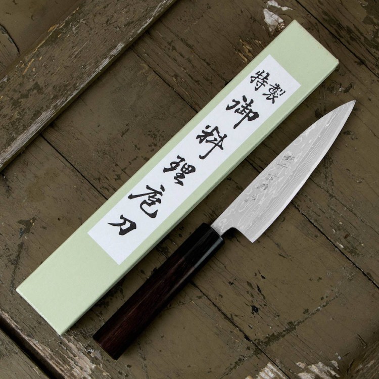 Hideo Kitaoka Shirogami Satin Nóż Kaisaki 12 cm