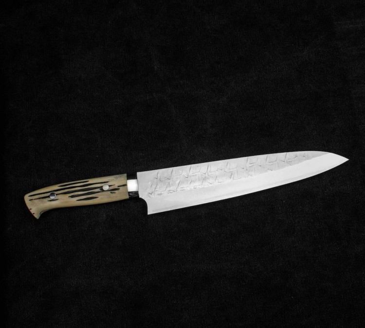 Takeshi Saji SRS-13 Róg Jeleni Nóż Szefa Kuchni 24cm