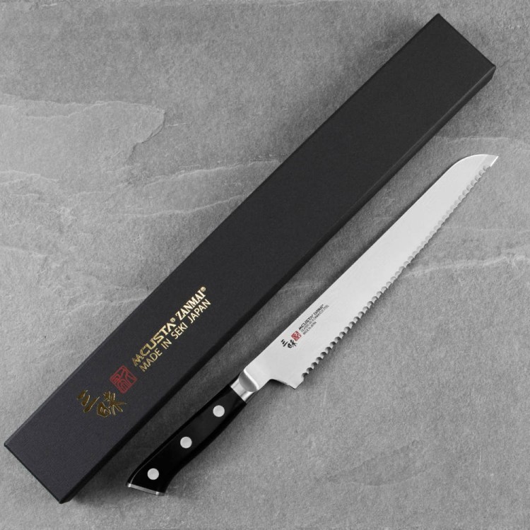 Mcusta Zanmai Classic Damascus VG-10 Pakka Nóż Do Pieczywa 23cm