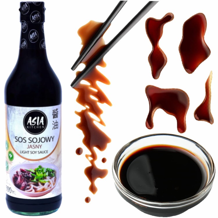 Sos Sojowy Jasny Bezglutenowy 500ml ASIA KITCHEN
