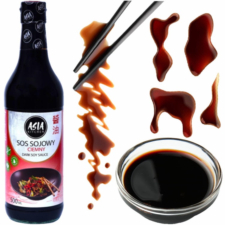 Sos Sojowy Ciemny Bezglutenowy 500ml ASIA KITCHEN