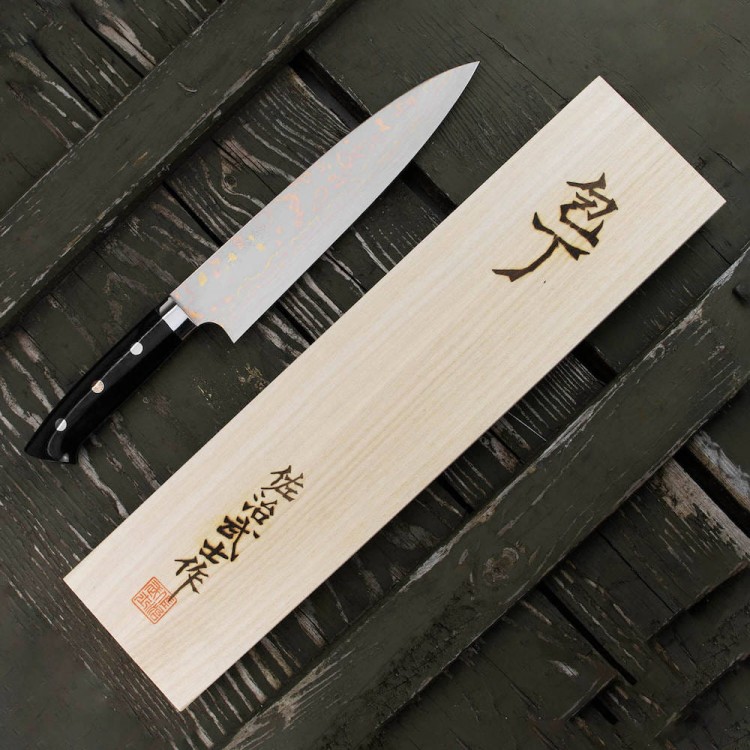 Takeshi Saji Blue Steel Nóż Szefa Kuchni Ręcznie Kuty 21 cm