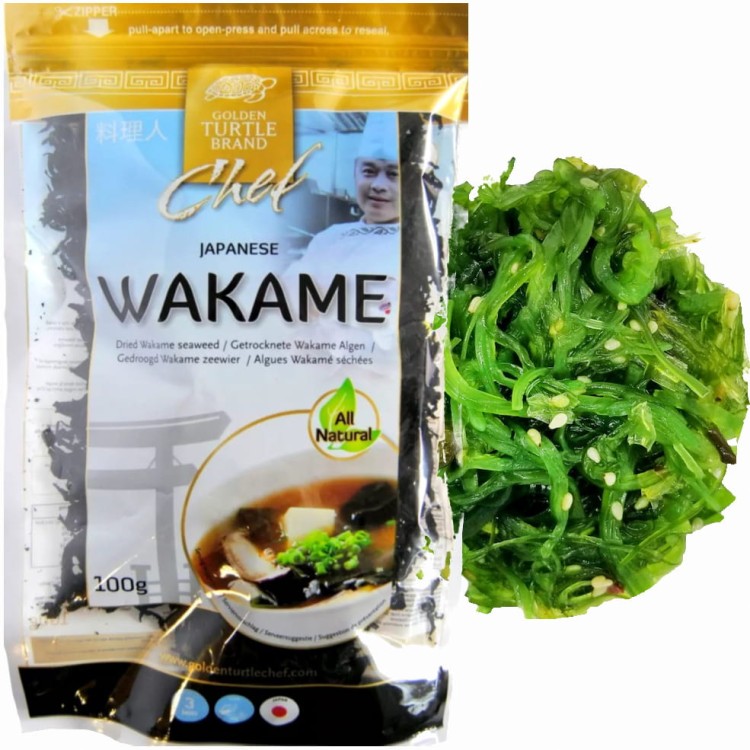 Wodorosty Glony Wakame Cięte 100g GOLDEN TURTLE BRAND