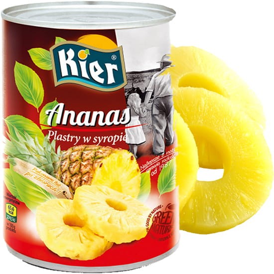 Ananas Kawałki w Lekkim Syropie 565g KIER
