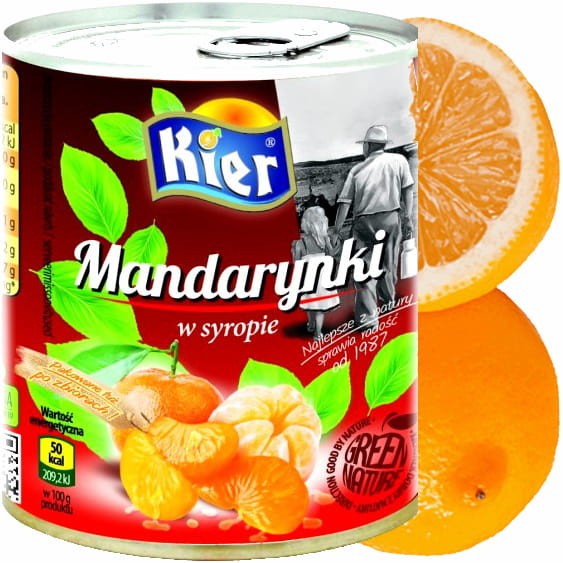 Mandarynki w Lekkim Syropie Hiszpańskie 312g KIER