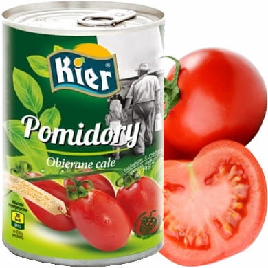 Pomidory Obrane Całe Włoskie 400g KIER