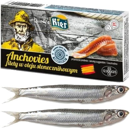Filety Anchois Anchovies w Oleju Słonecznikowym 45g KIER