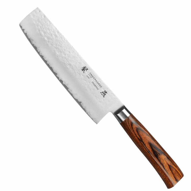 Tamahagane Tsubame Brown Nóż Nakiri 18cm