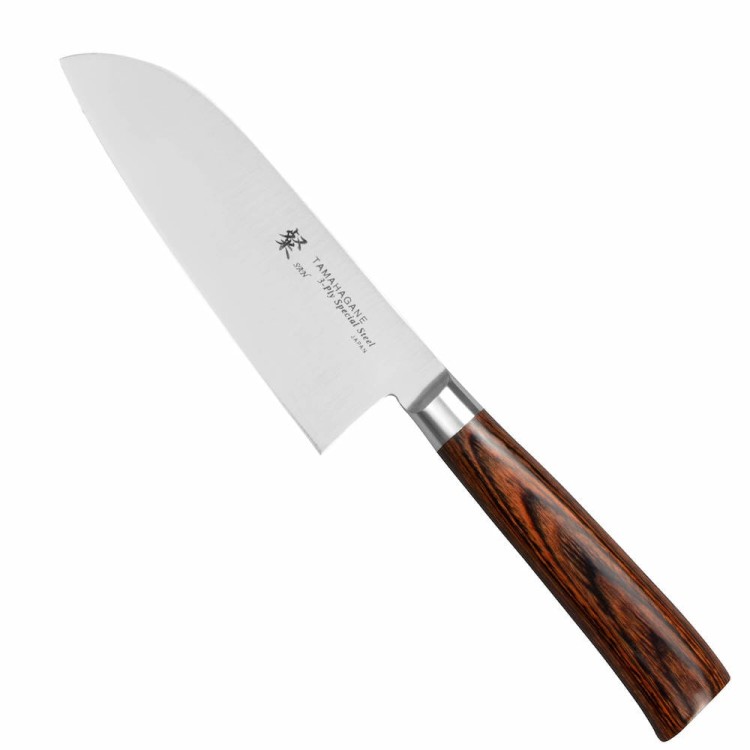 Tamahagane SAN Brown Nóż Santoku 12cm