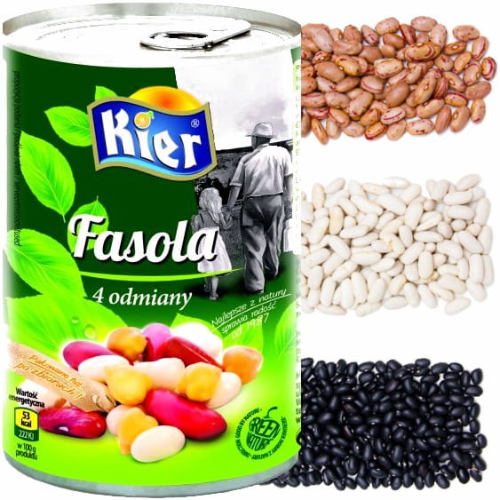 Fasola 4 Odmiany Kolorowa w Zalewie 400g KIER