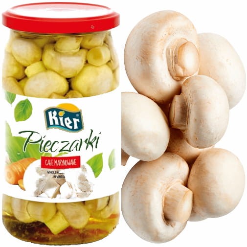 Pieczarki Całe Marynowane 850g KIER