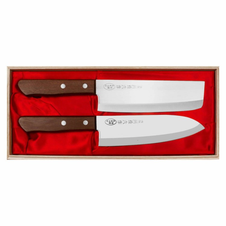 Satake Tomoko Zestaw Nóż Santoku 17cm i Nakiri 16cm