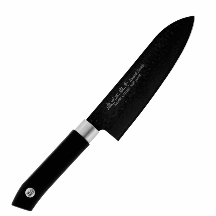 Satake Sword Smith Black Nóż Santoku 17cm