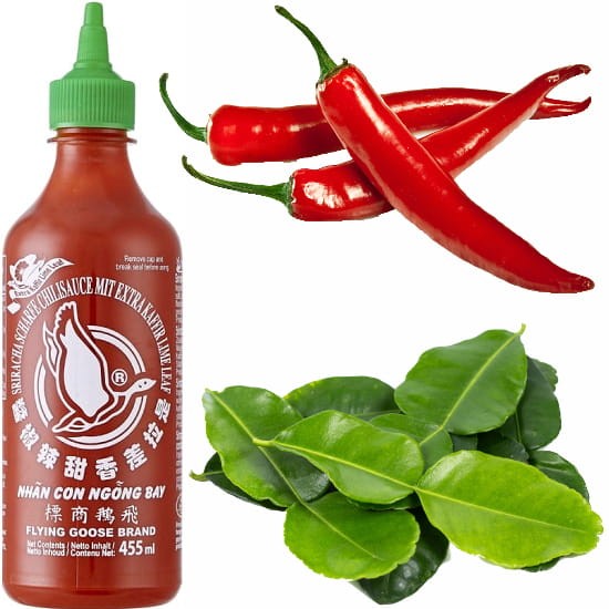 Sos Chili Sriracha z Liśćmi Limonki Kaffiru 455ml FLYING GOOSE BRAND