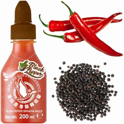 Sos Chilli Sriracha Czarny Pieprz 200ml FLYING GOOSE BRAND