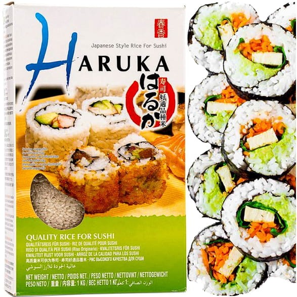 Ryż Do Sushi 1kg Japoński Styl Wysoka Jakość (2x500g) HARUKA