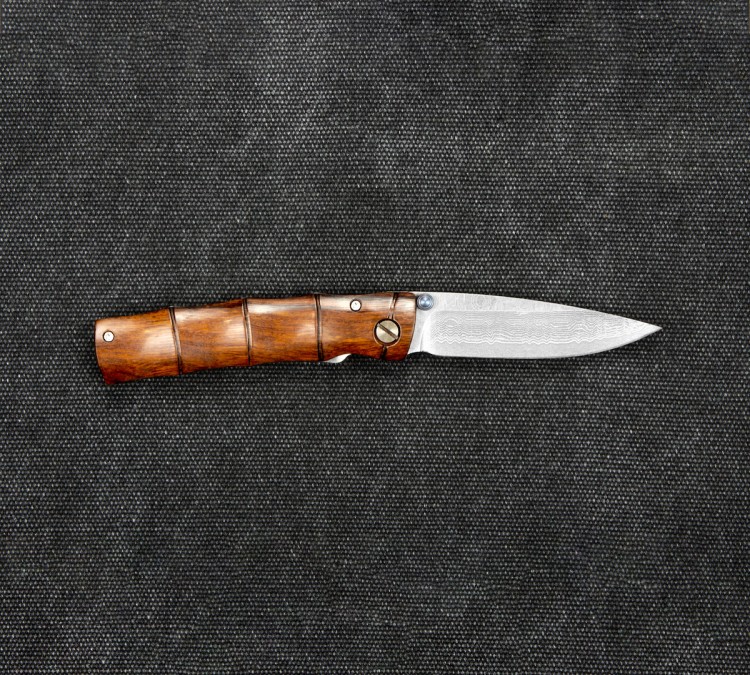 Mcusta Shinra Emotion Iron Wood Nóż Damascus
